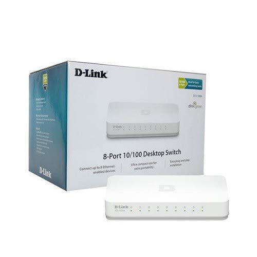 D-Link 8-Port 10/100 Unmanaged Switch DES-1008C D-Link 8-Port 10/100 Unmanaged Switch DES-1008C